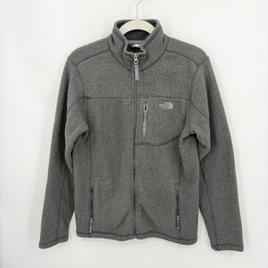 The North Face Boys Gray Zip Up Jacket Size XL 18/20 full  zip